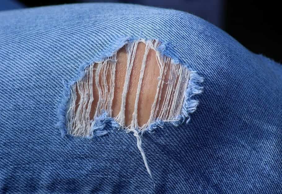 jeans patch hole material