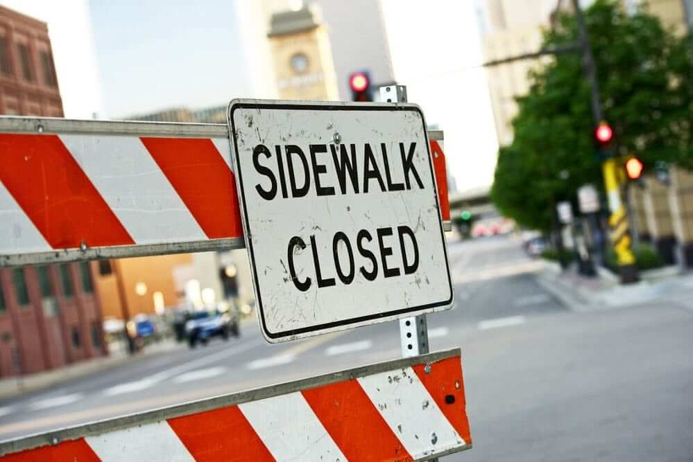 sidewalk closed